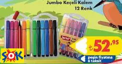 LECTOR JUMBO KEÇELİ KALEM 12 RENK